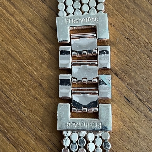 FresherAcc Apple Watch Band 6 Row Blue Rhinestones - Picture 3 of 8